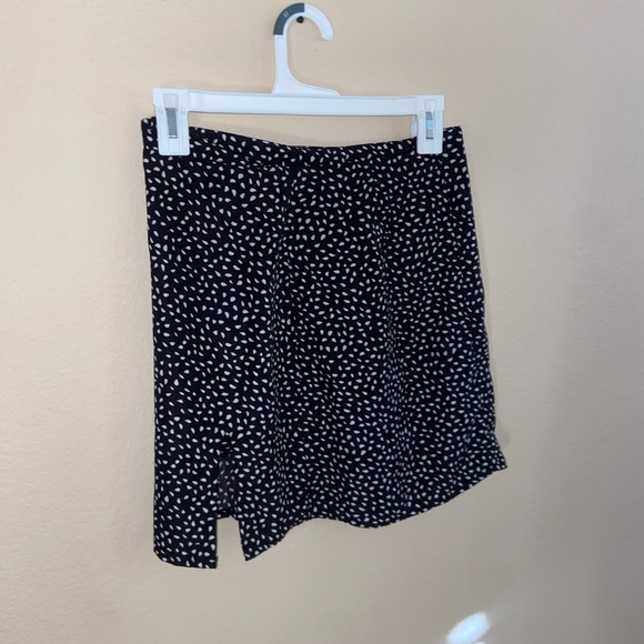 Hipster black & white polka dot mini skirt y2k bottoms cute boutique tiny dress - Picture 6 of 8